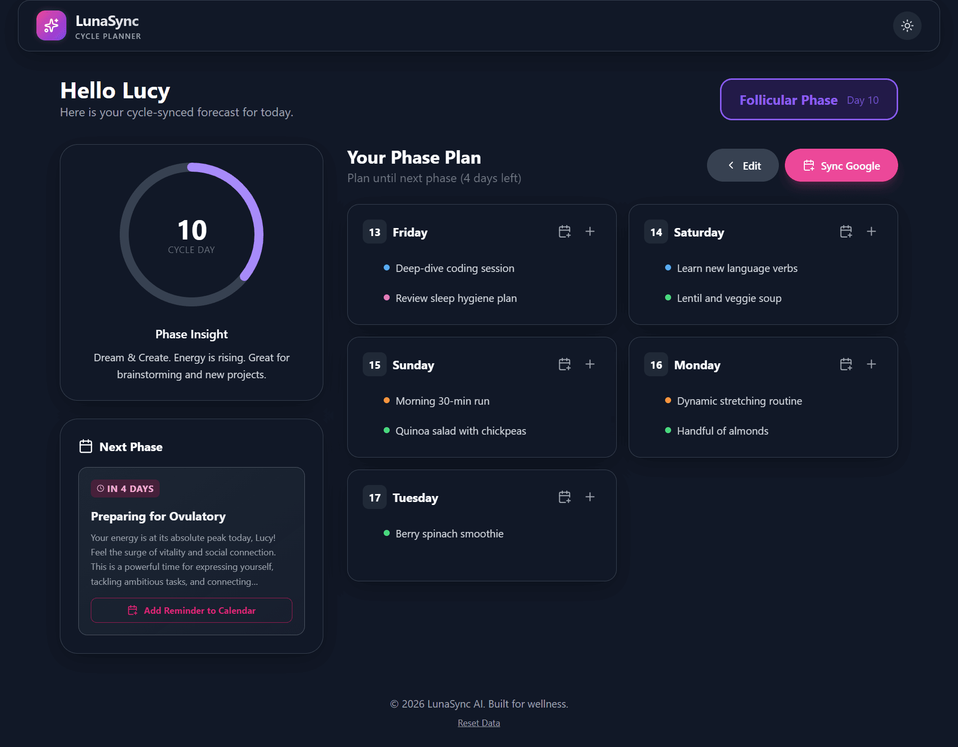 LunaSync screenshot 2